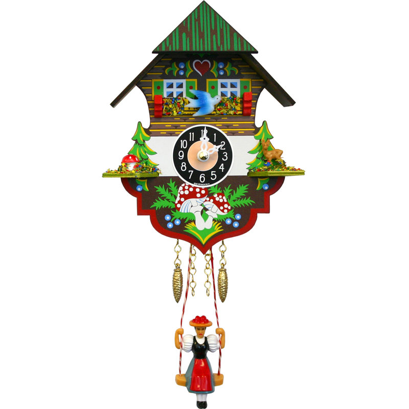 Loon Peak® Battery Operated Cuckoo Wall Clock With Swinging Girl Wayfair